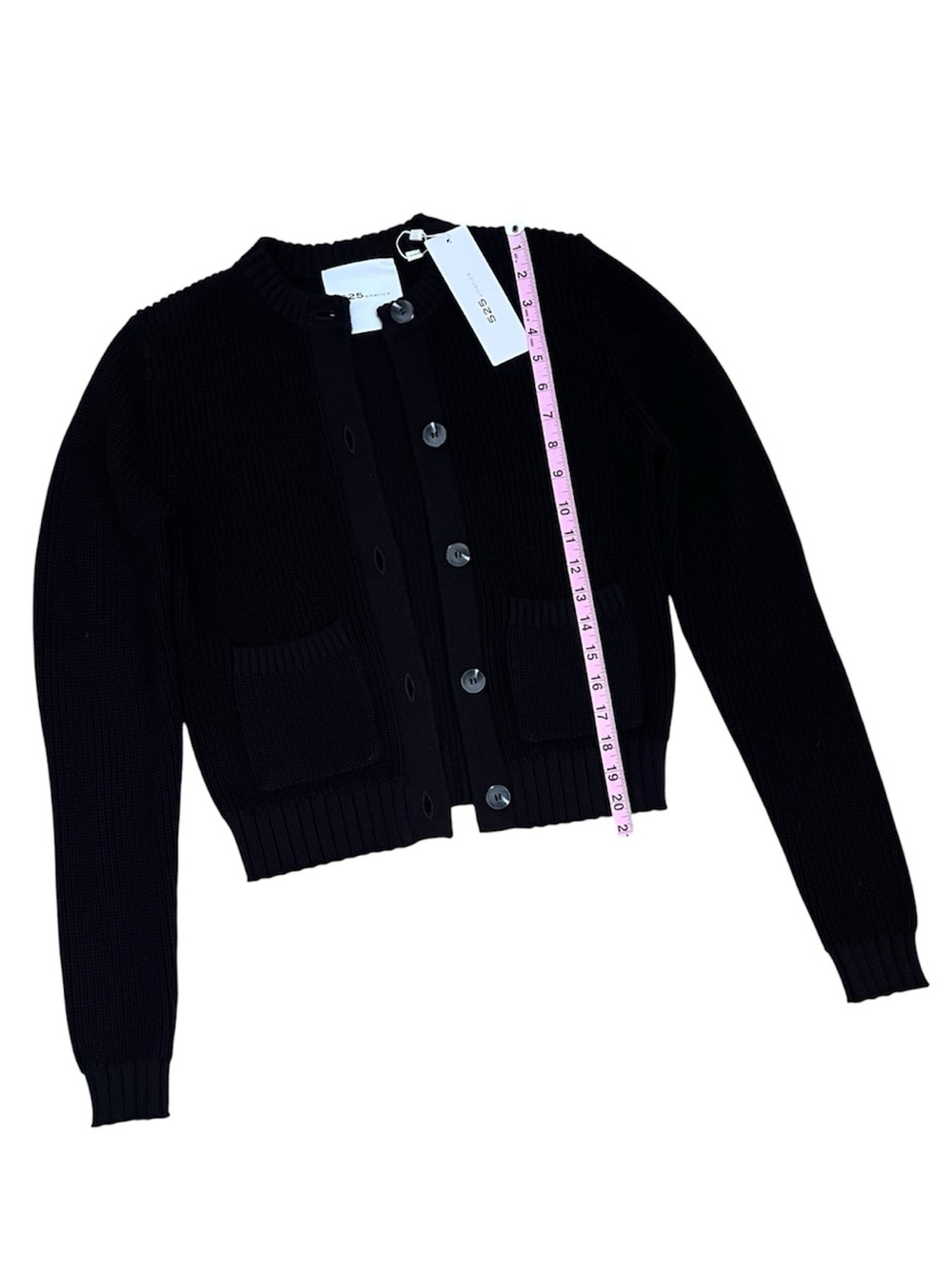 NWT 💯 525 AMERICA Palmer Knit Cardigan Sweater Black XS - Picture 7 of 11